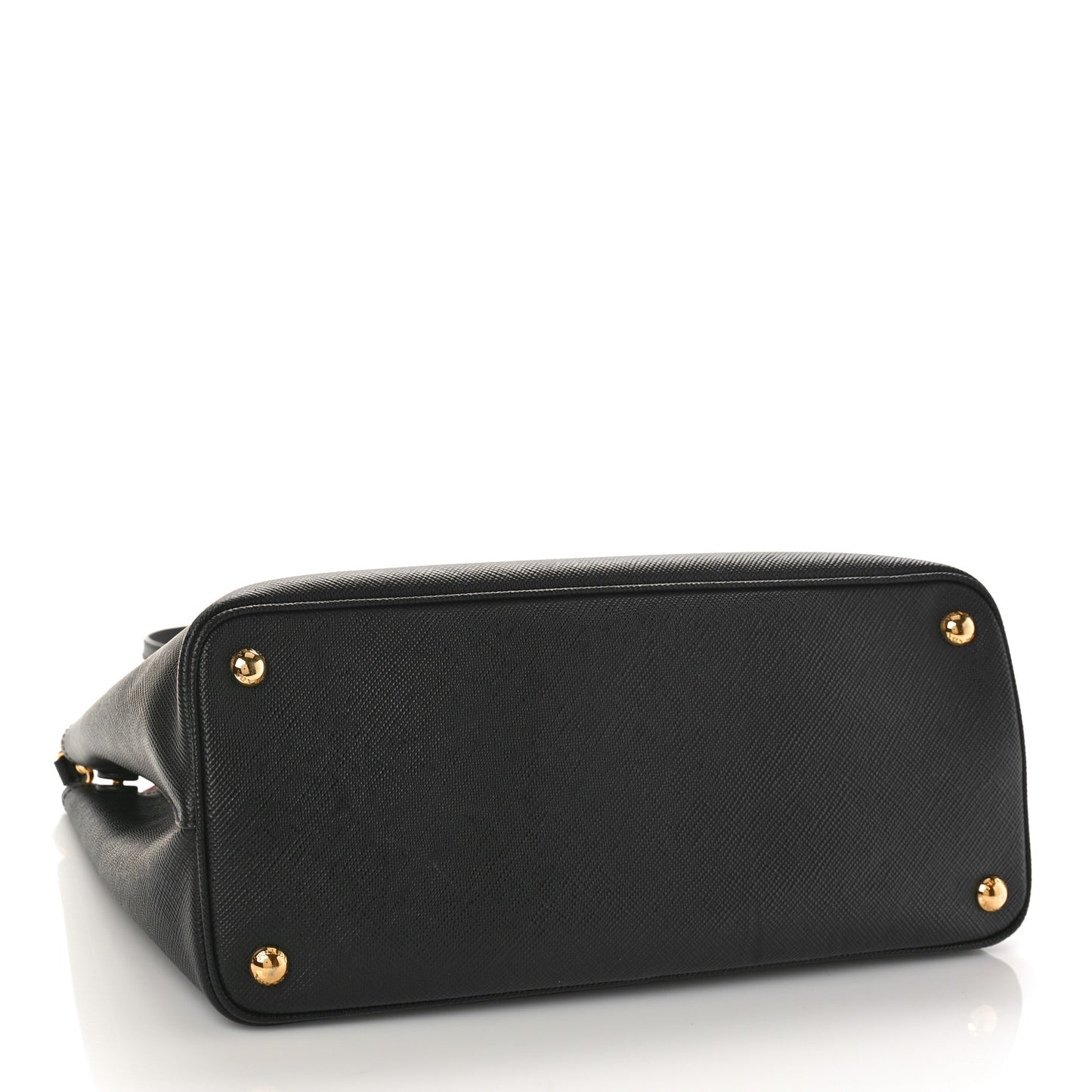 Saffiano Cuir Medium Double Bag Black Fuoco
