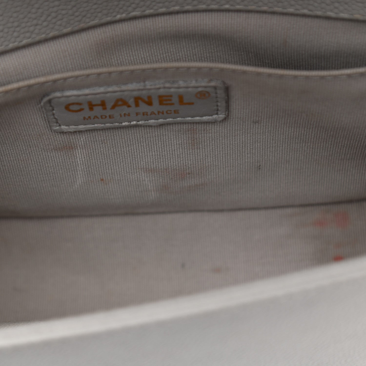 Chanel Caviar Quilted Medium Boy Flap Light Grey 10 of 11