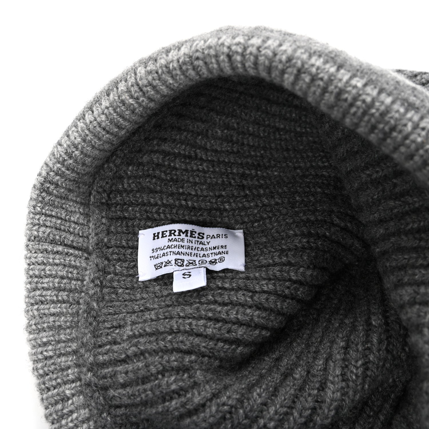 Hermes Cashmere Knit Heaven Beanie S Charbon Flanelle 5 of 5