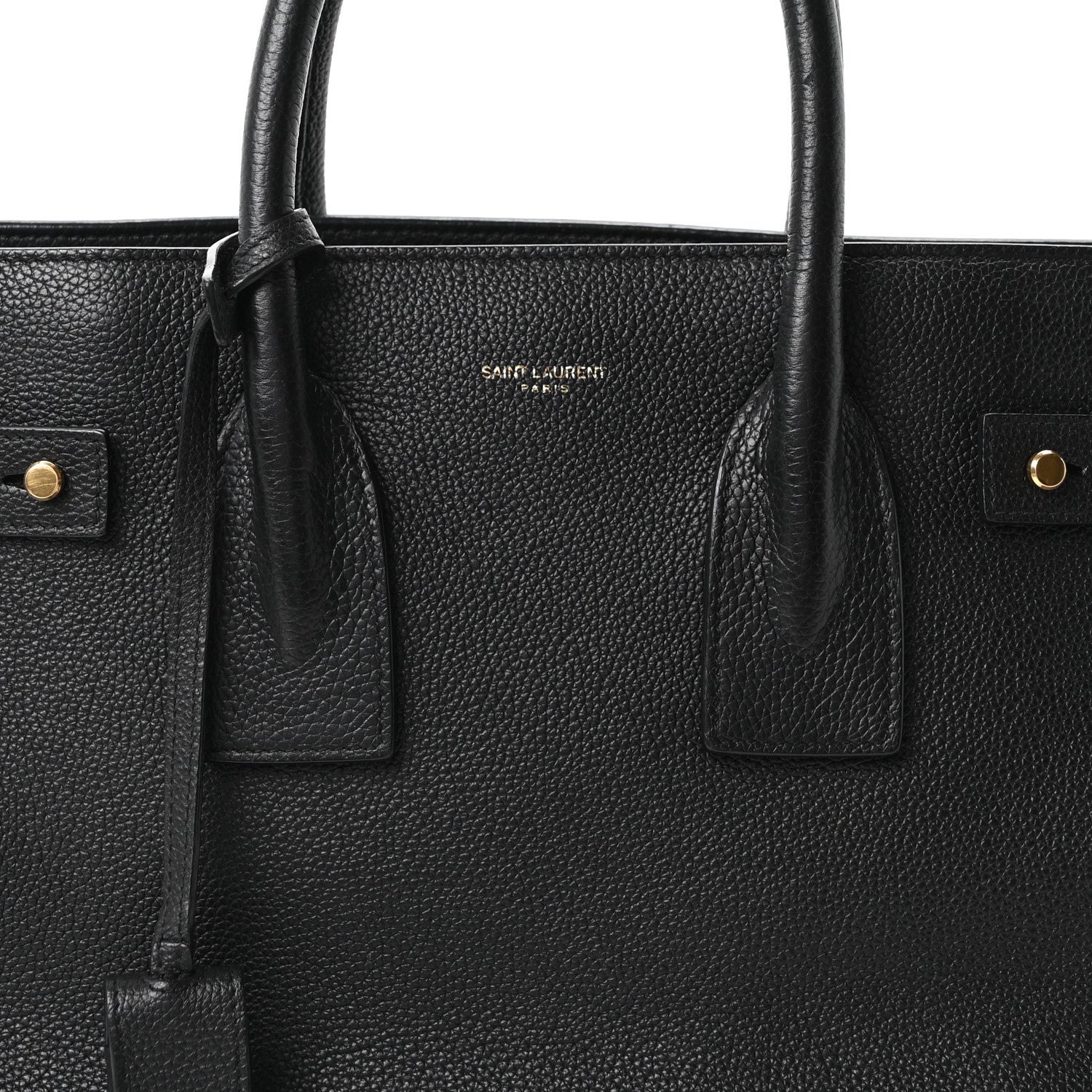 Saint Laurent Grained Calfskin Small Supple Sac De Jour Black 7 of 9