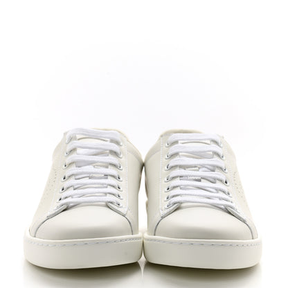 Gucci Calfskin Interlocking G Perforated Womens Ace Sneakers 35 White Grey Sky 2 of 10