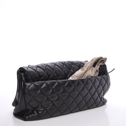 Chanel Lambskin Quilted Jumbo Coco Rain Flap Black 9 of 14