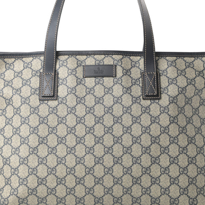 Gucci GG Supreme Monogram Medium Zippered Shopping Tote Navy 8 of 12