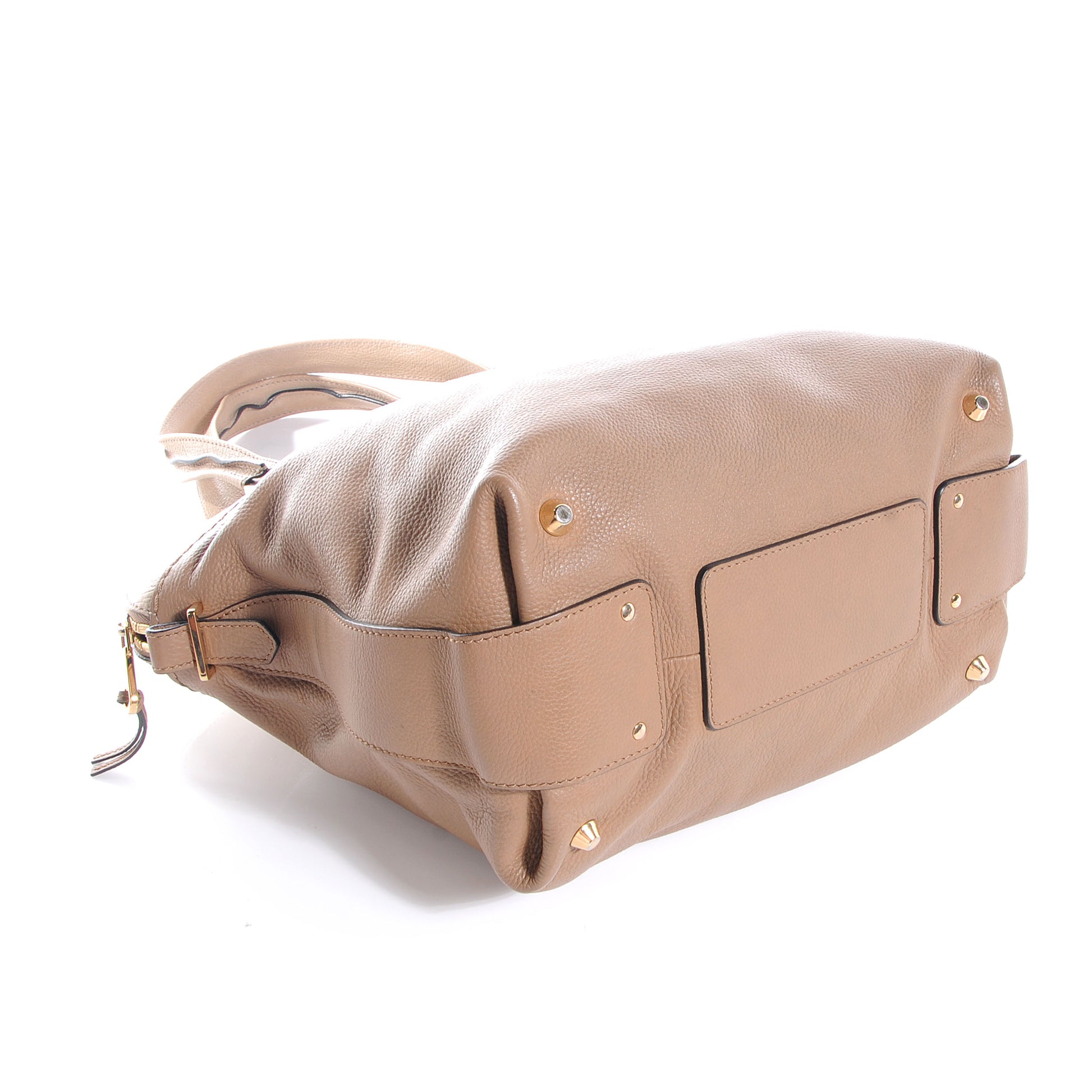 Chloe Leather Large Angie Shoulder Bag Nut 4 of 8