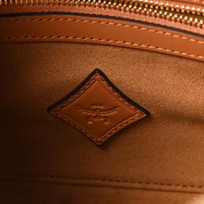 MCM Visetos Small Ella Boston Bag Cognac 6 of 9