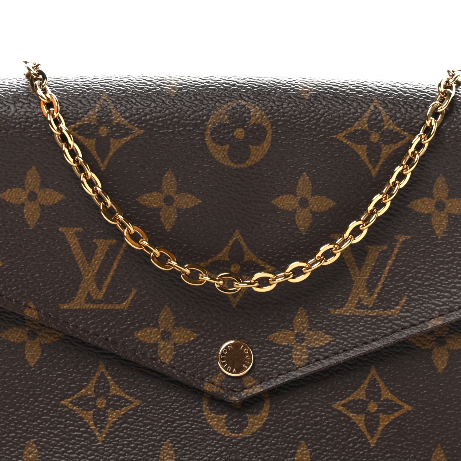 Louis Vuitton Monogram Pochette Felicie Chain Wallet Fuchsia 8 of 11