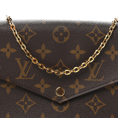 Louis Vuitton Monogram Pochette Felicie Chain Wallet Fuchsia 8 of 11