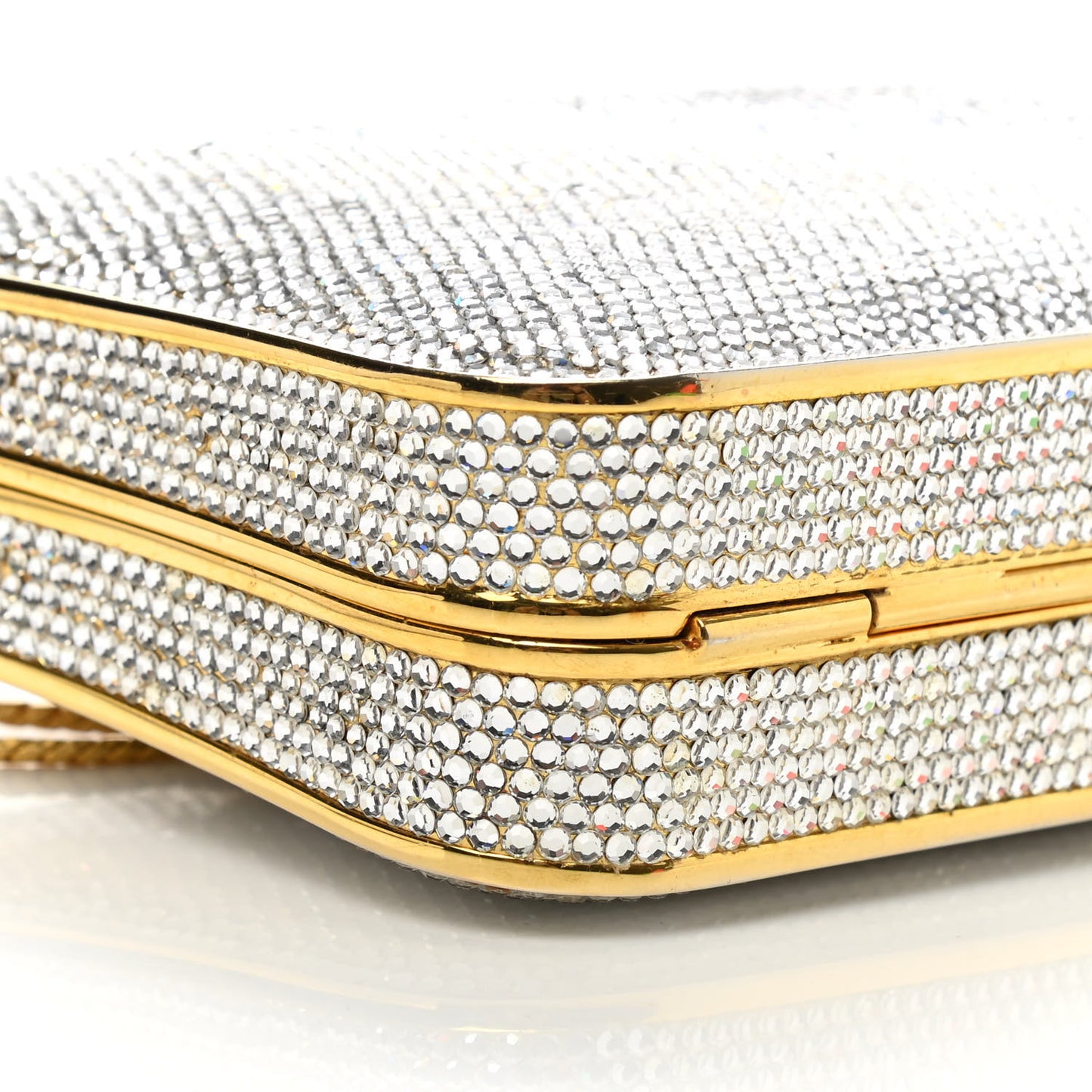 Swarovski Crystal Minaudiere Clutch Gold
