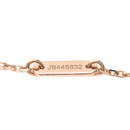 Van Cleef & Arpels 18K Rose Gold Carnelian Sweet Alhambra Bracelet 6 of 7