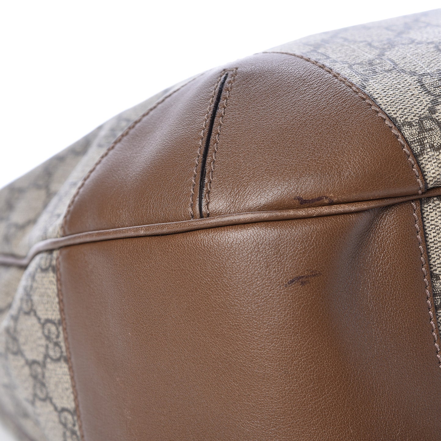 GG Supreme Monogram Margaux Calfskin Medium Nice Hobo Beige Ebony Acero