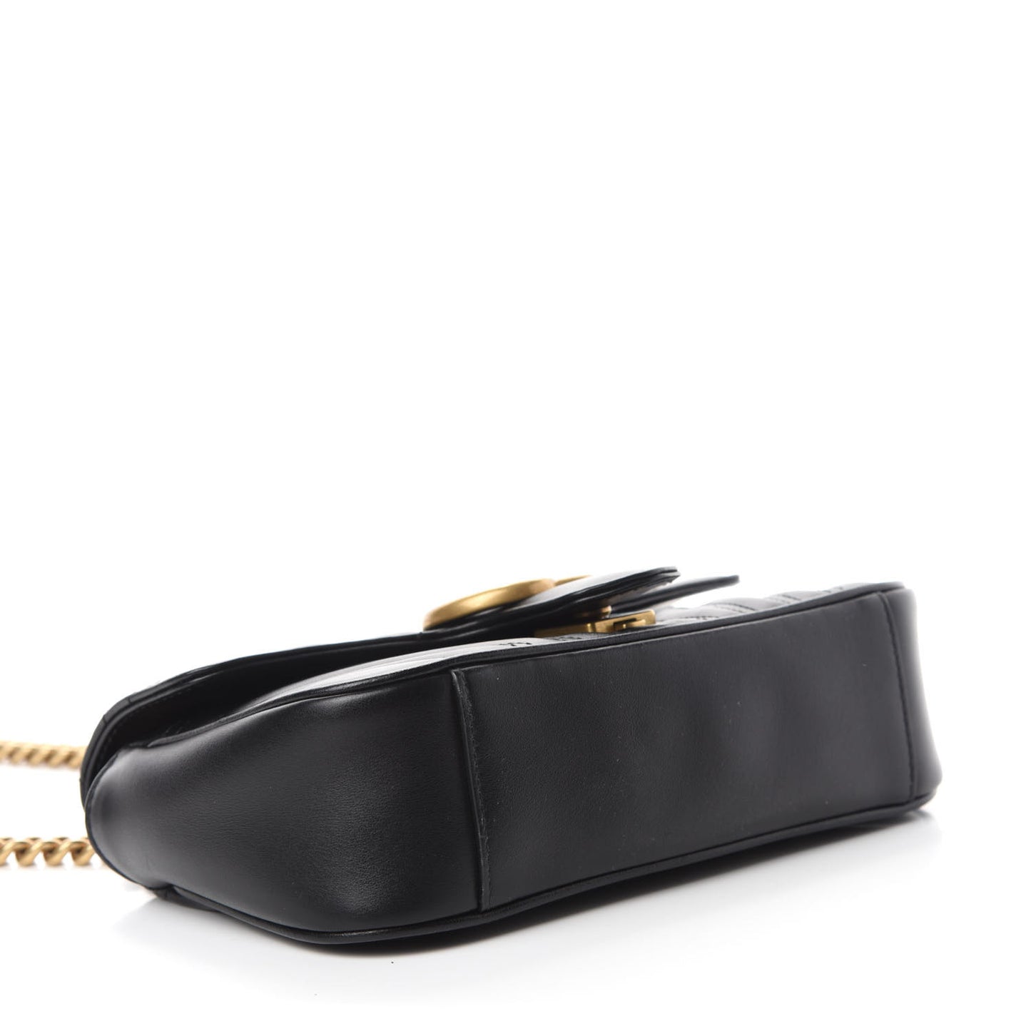 Calfskin Matelasse Mini GG Marmont Shoulder Bag Black