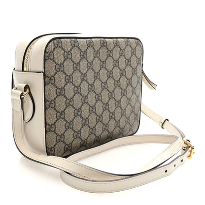 Gucci GG Supreme Monogram Small Horsebit 1955 Shoulder Bag Beige Mystic White 3 of 10