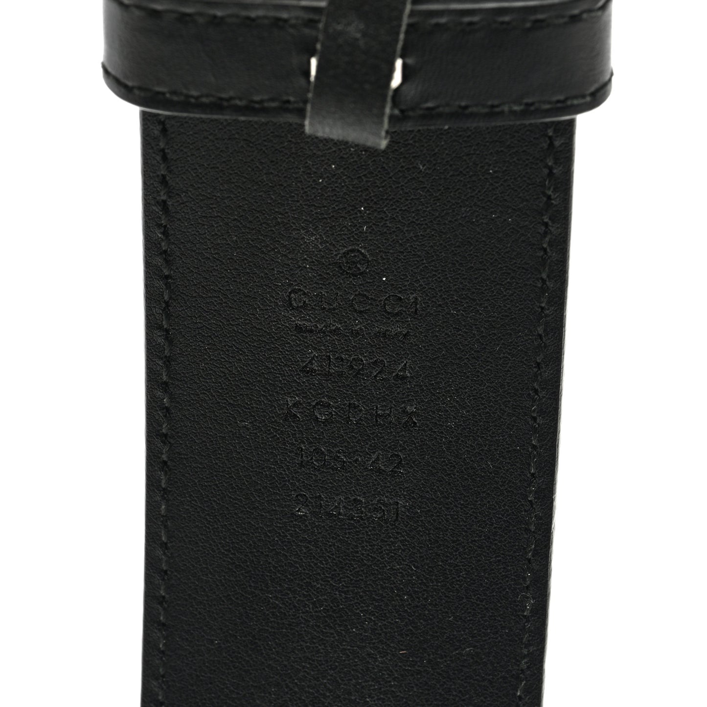 GG Supreme Monogram Selleria Calfskin Interlocking G 40mm Belt 105 42 Black Grey