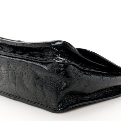 Saint Laurent Crinkled Calfskin Matelasse Monogram Medium Niki Chain Satchel Black 11 of 11