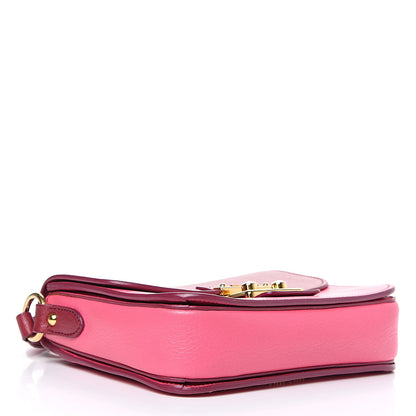 Miu Miu Goatskin Madras Shoulder Bag Rosa Peonia 3 of 12