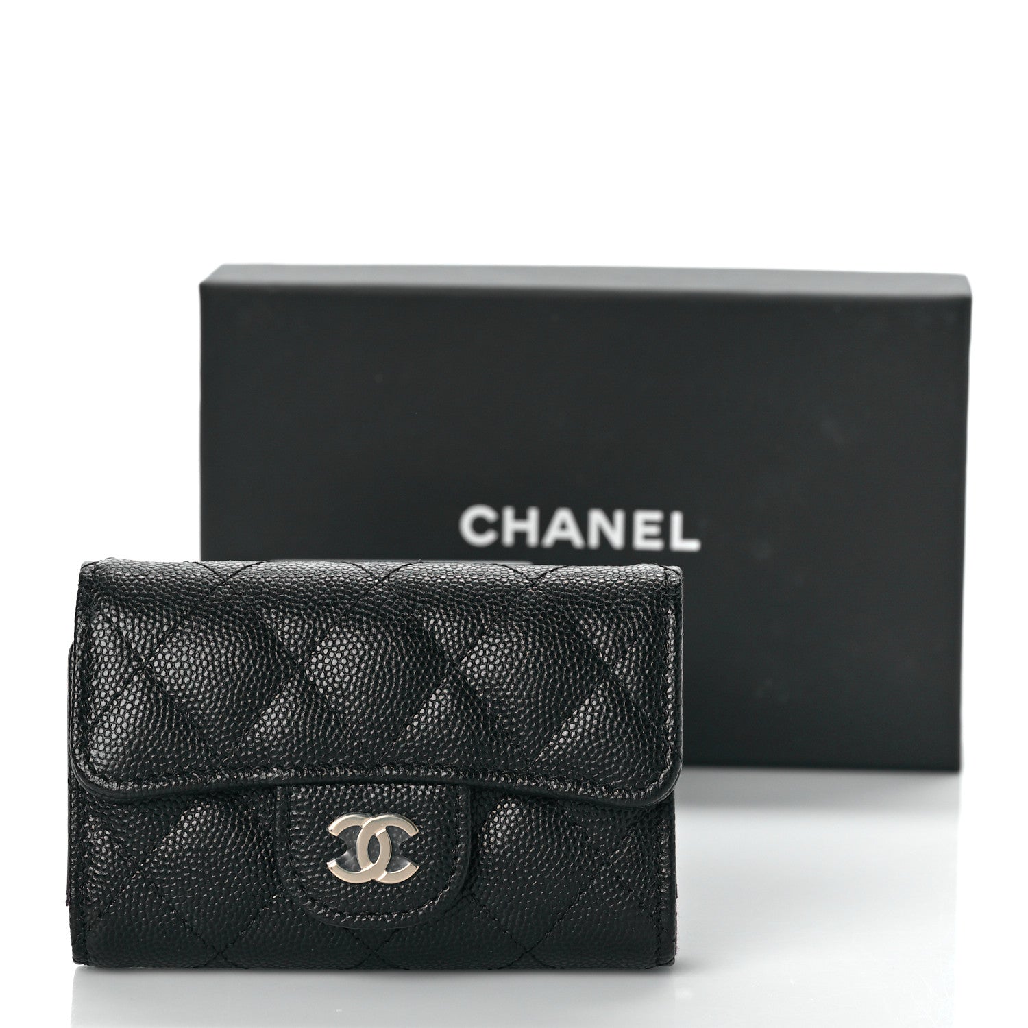 Chanel Caviar Quilted Classic 4 Key Holder Wallet Black 10 of 10