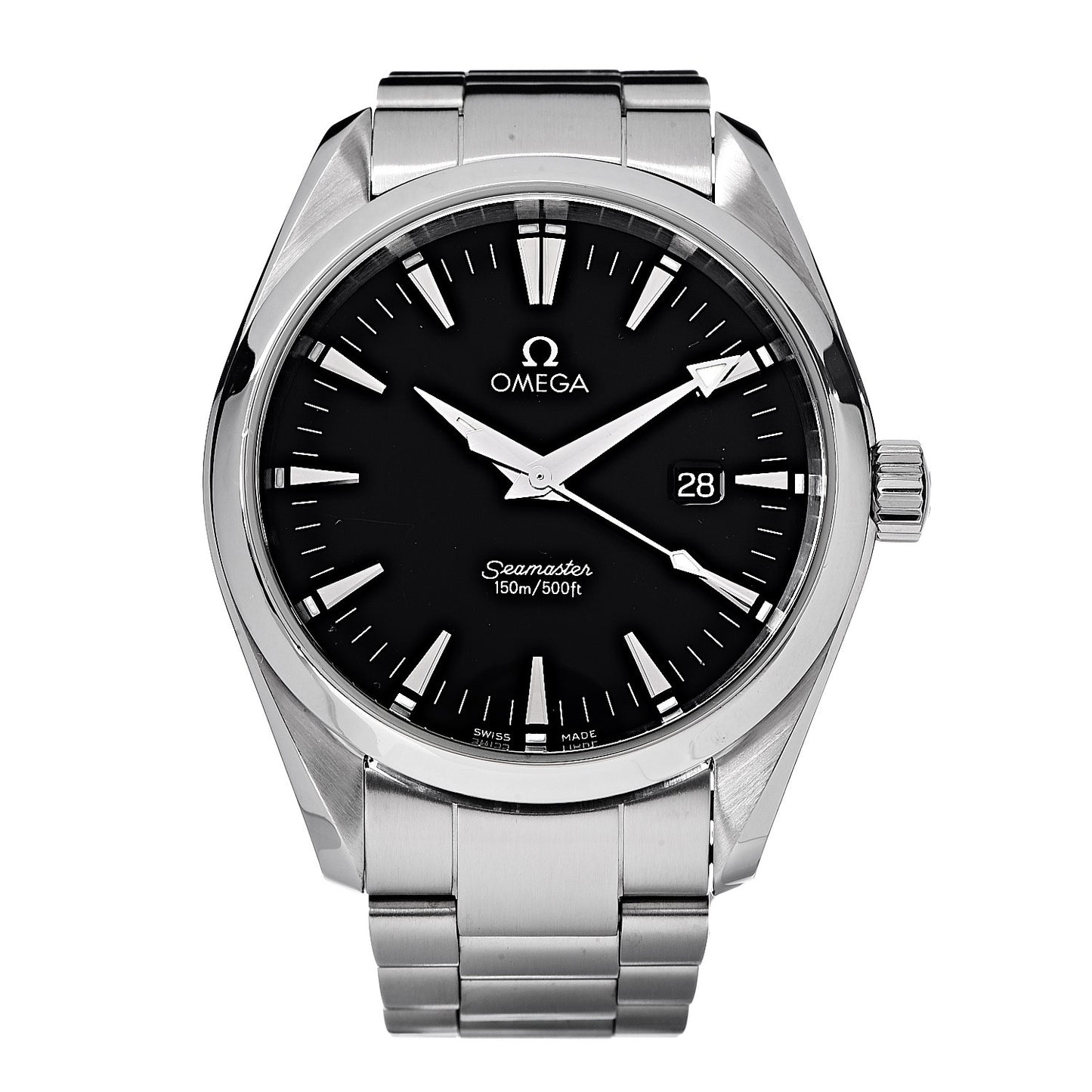 Stainless Steel 39mm Seamaster Aqua Terra Quartz Watch Black 2517.50