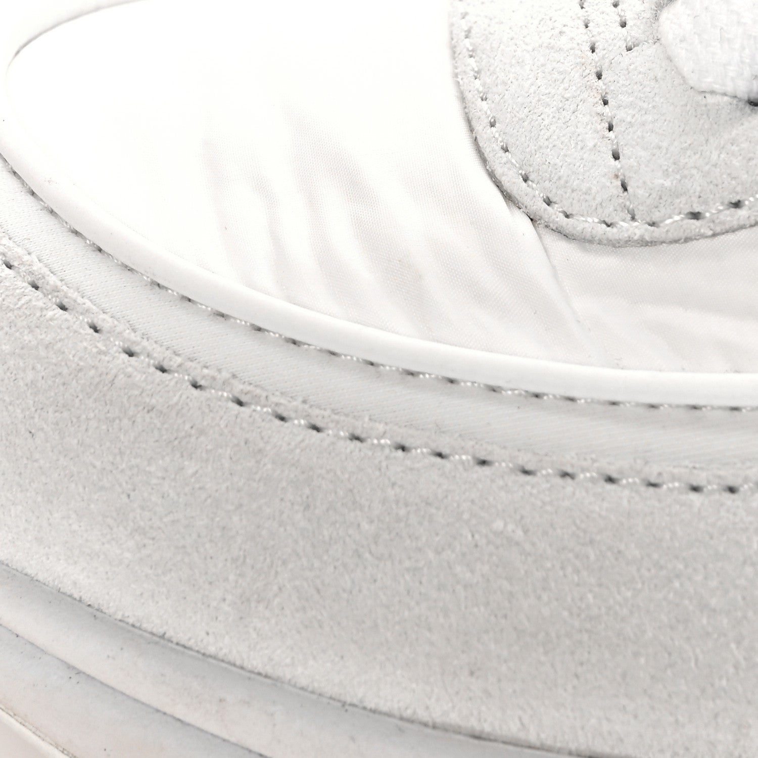 Chanel Suede Calfskin Fabric CC Sneakers 40 White 30 of 40
