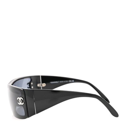 Chanel Acetate Shield Sunglasses 5088-B Black 3 of 8