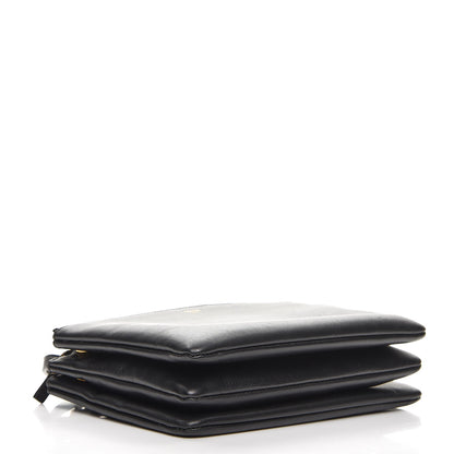 Celine Lambskin Small Trio Crossbody Bag Black 4 of 7