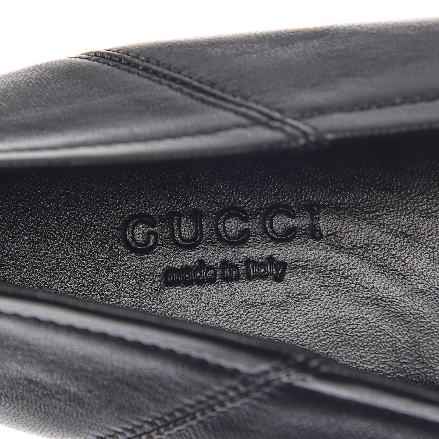 Gucci Lambskin Womens Brixton Horsebit Loafers 37 Black 7 of 7