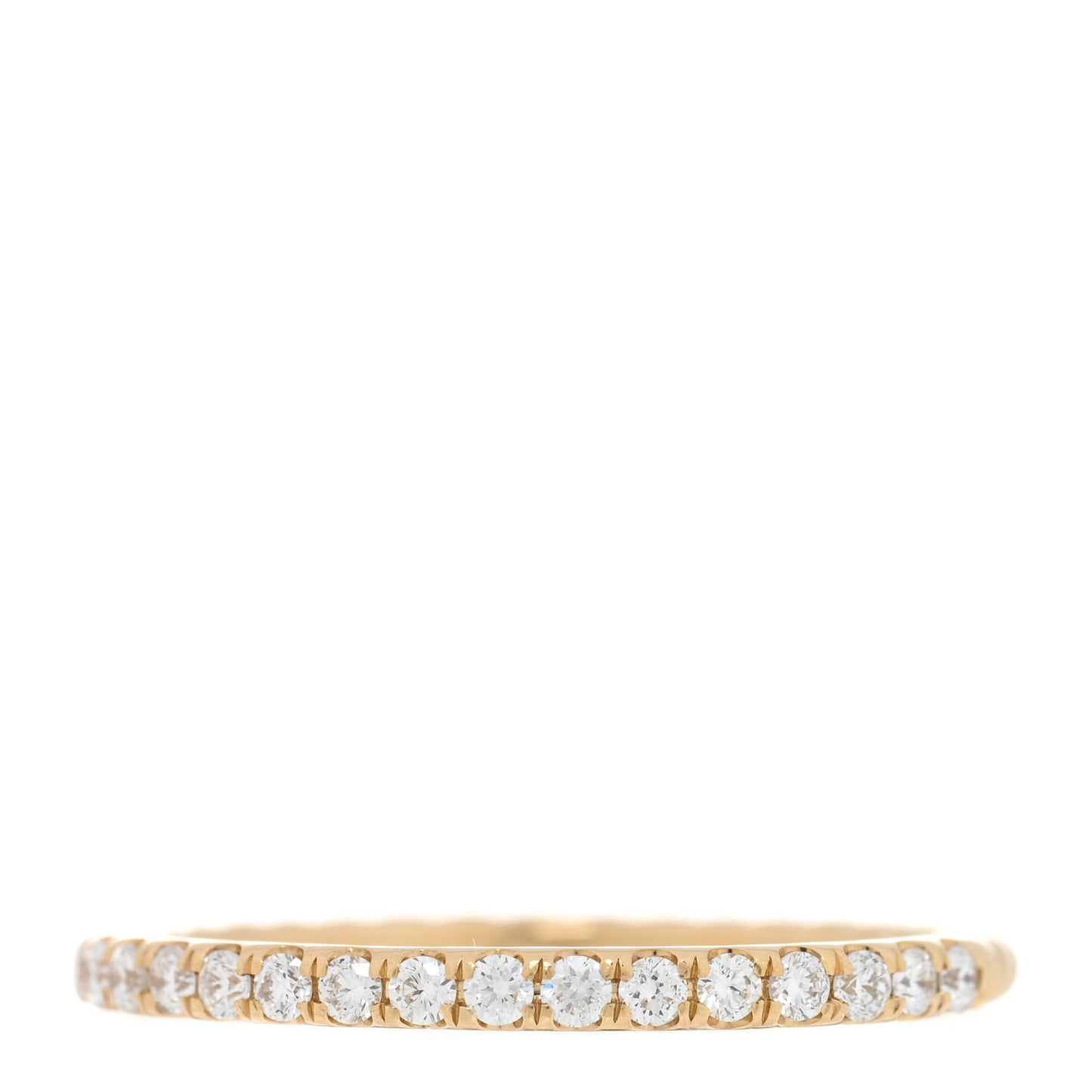 18k Yellow Gold Diamond 2mm Cable Collectibles Stack Ring 63 10.25