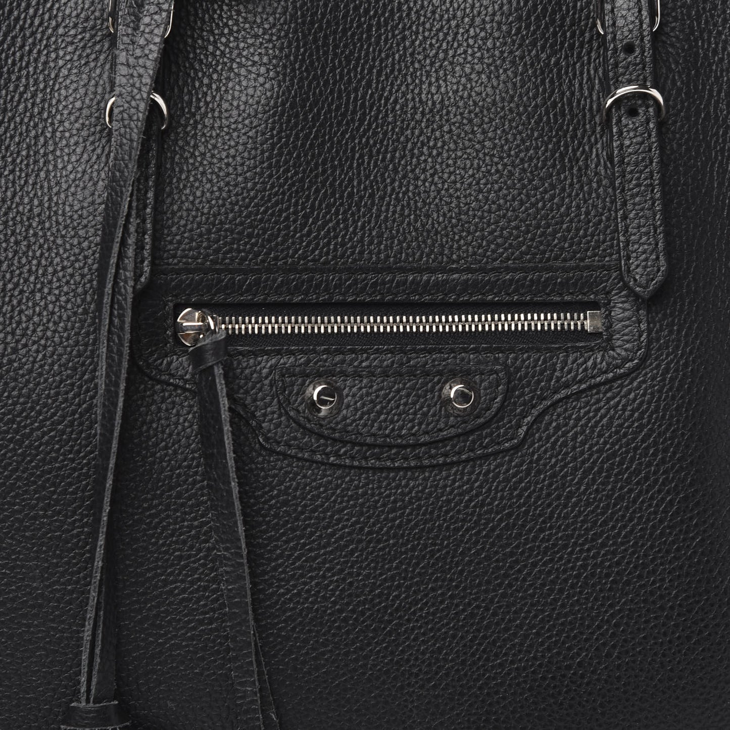Supple Calfskin Papier A4 Zip Around Tote Black