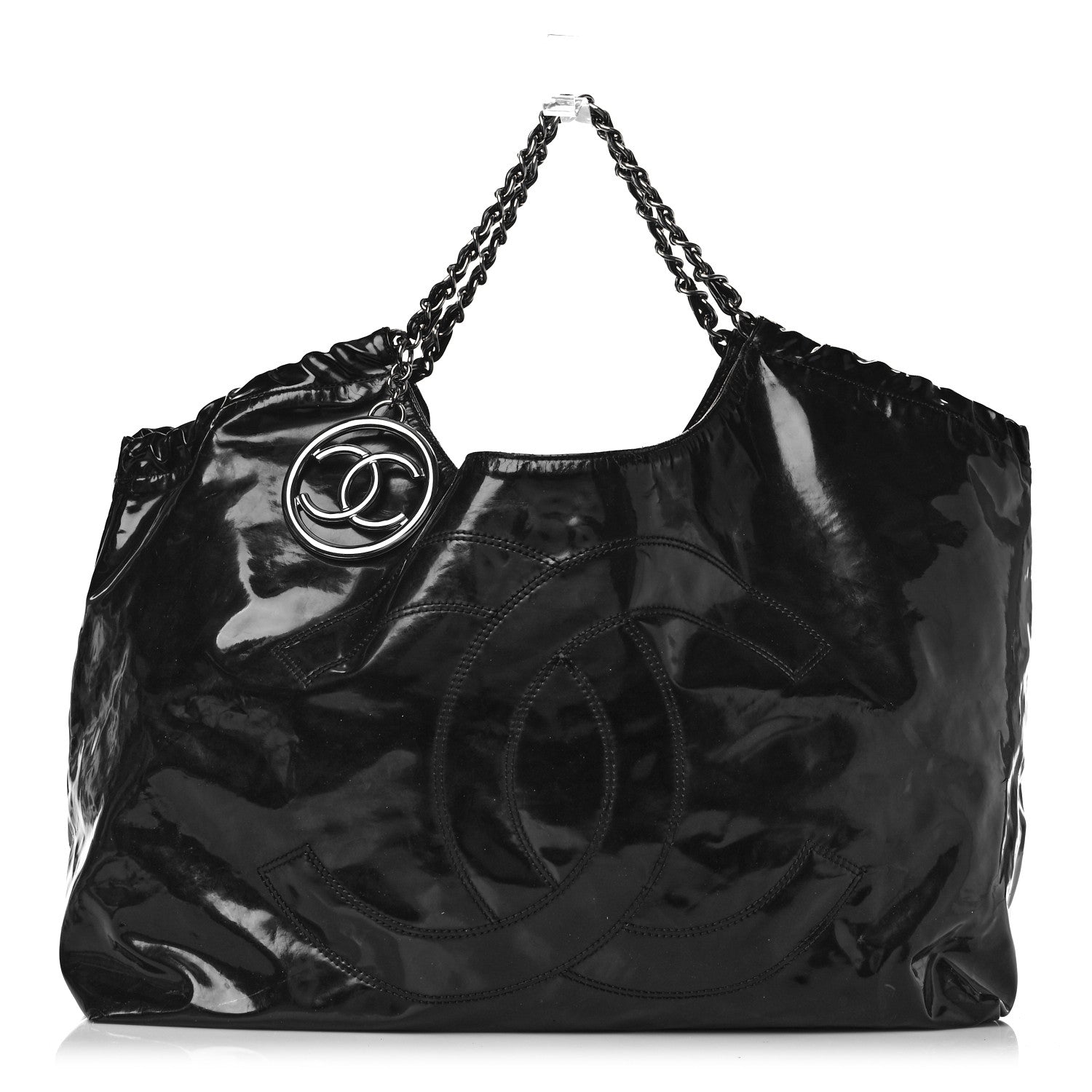 Chanel Vinyl XL Coco Cabas Black 1 of 11