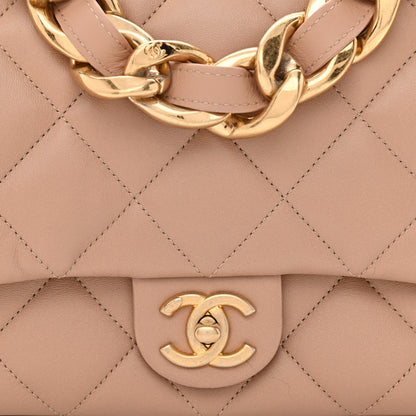 Chanel Lambskin Quilted Large CC Funky Town Flap Beige 8 of 10