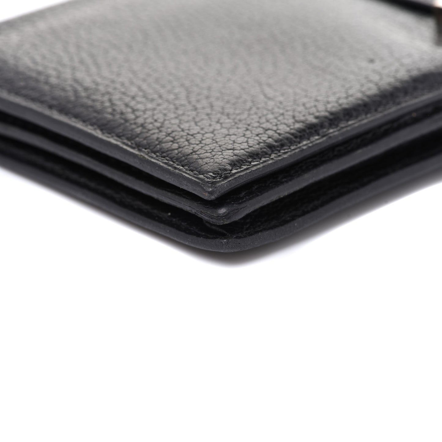 Chevre Mysore Bearn Gusset Wallet Black