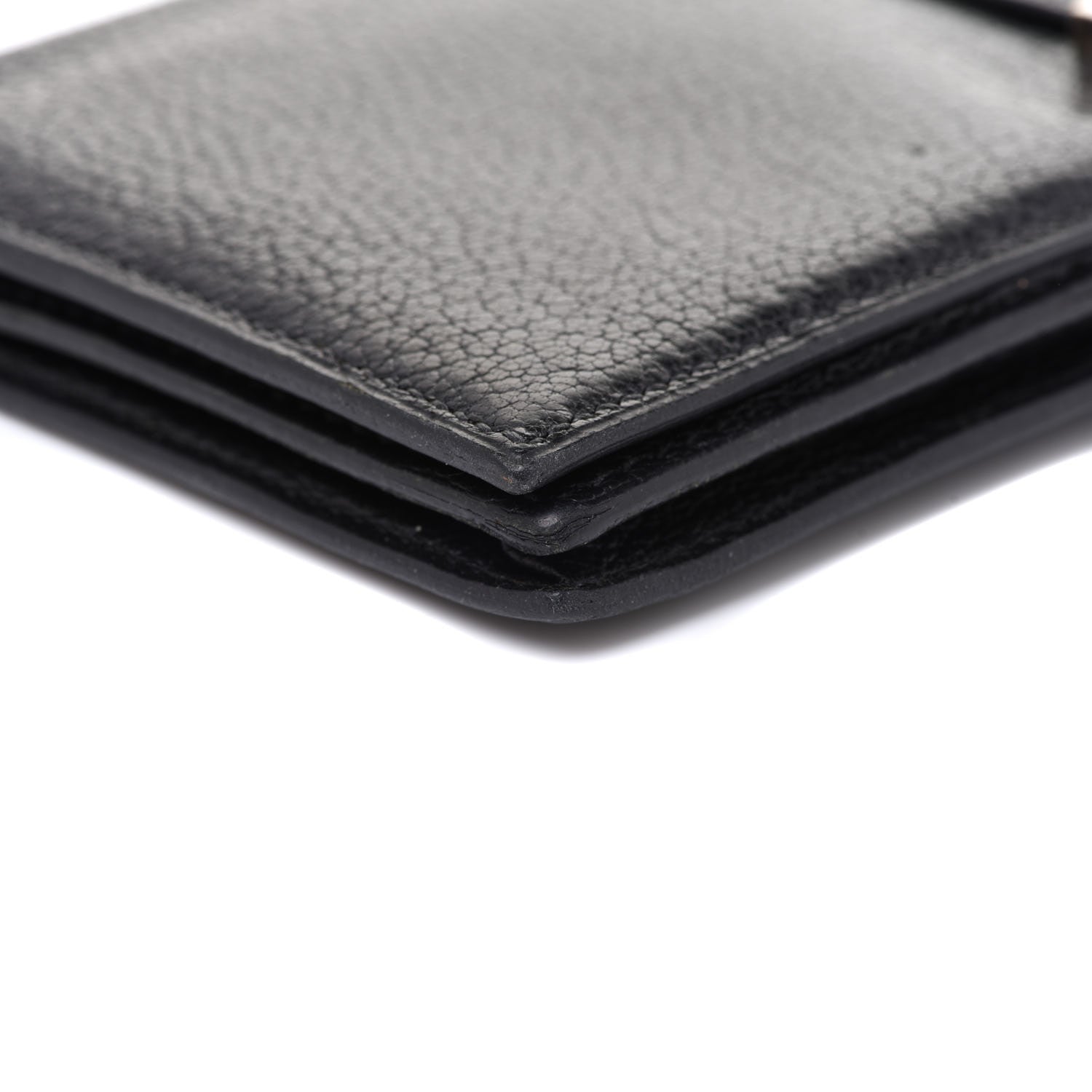 Hermes Chevre Mysore Bearn Gusset Wallet Black 9 of 11