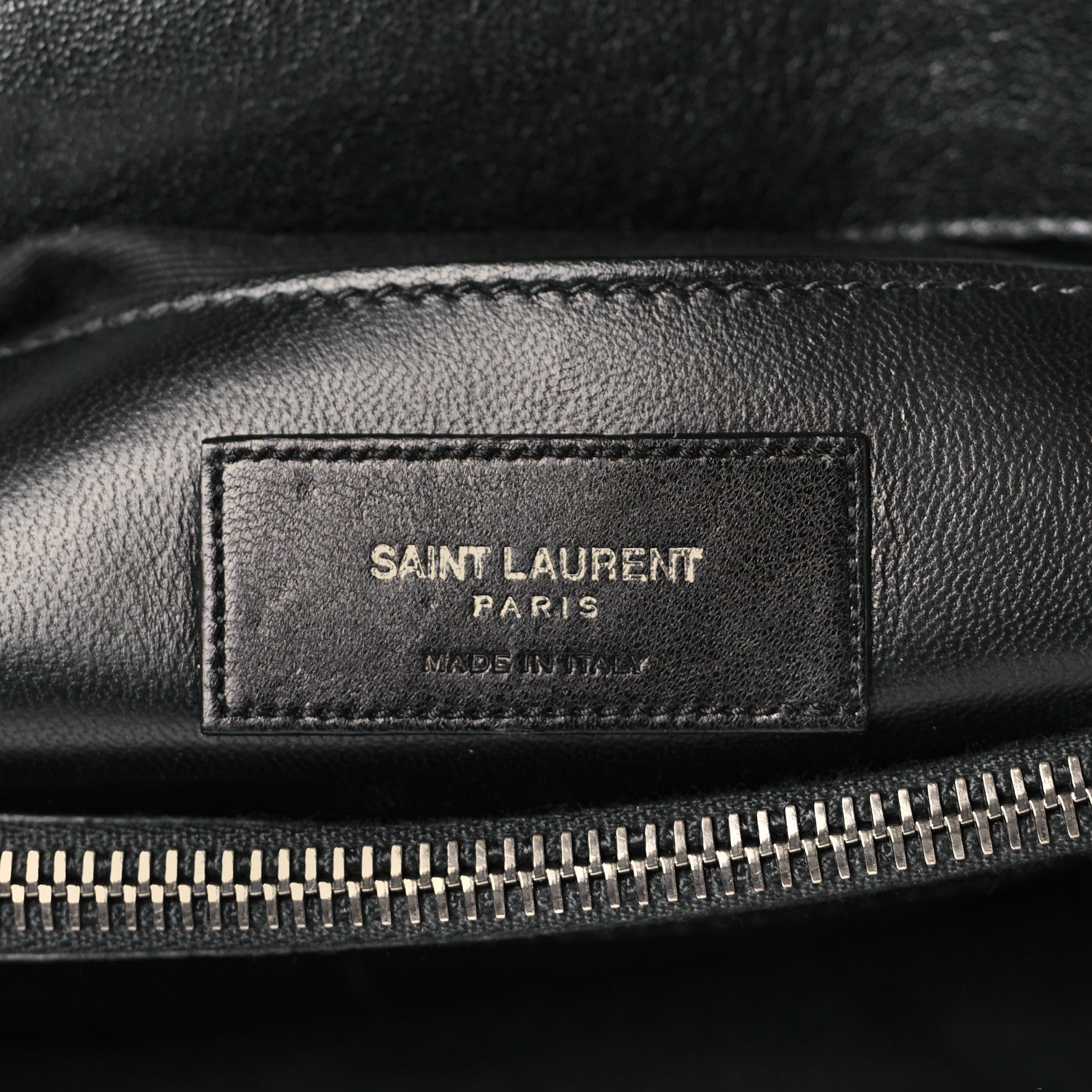 Saint Laurent Sheepskin Matelasse Chevron Monogram Large College Satchel Black 6 of 11