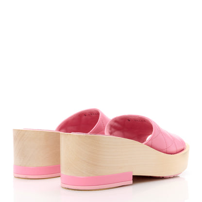 Chanel Lambskin CC Flat Slide Sandals 37 Pink 4 of 10