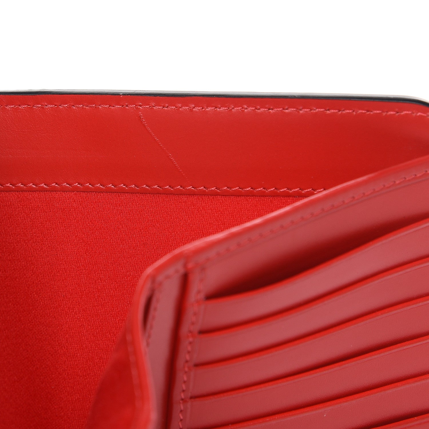Christian Louboutin Calfskin Love Mini Rubylou Trifold Wallet Marine Latte Silver 7 of 8