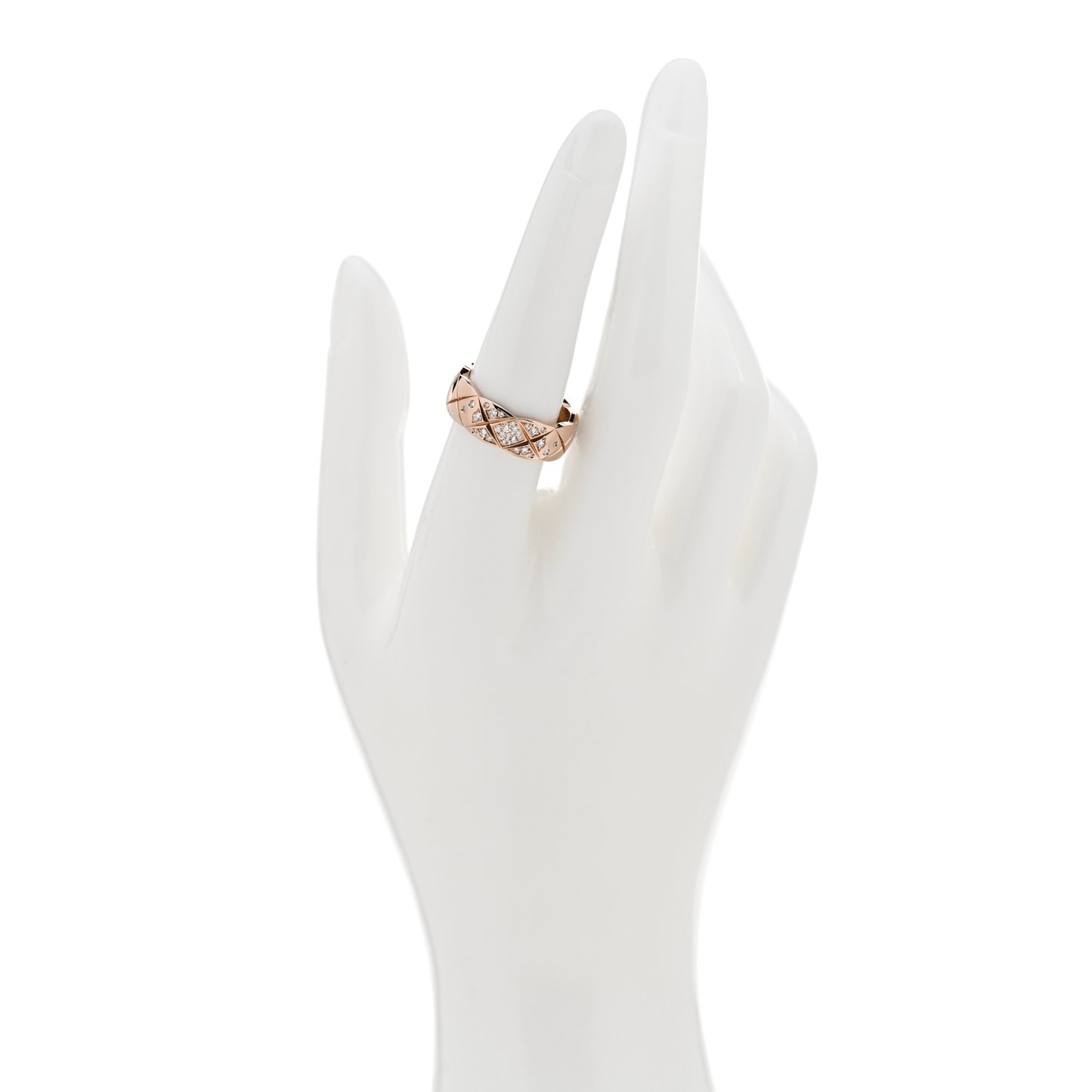 18K Beige Gold Diamond Small Coco Crush Ring 55 7.25