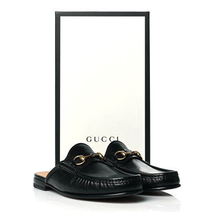 Gucci Goatskin Mens Horsebit Slippers 7.5 Black 9 of 9