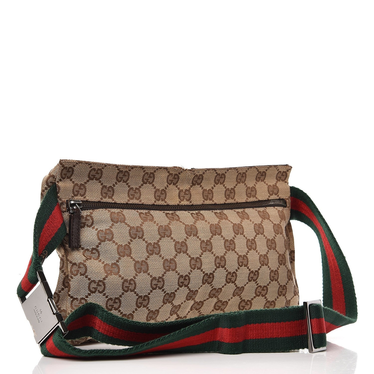 Gucci GG Monogram Double Pocket Belt Bag Dark Brown 3 of 10