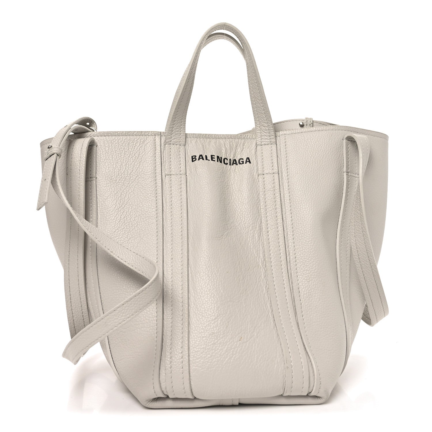 Balenciaga Grained Calfskin XS Everyday North South Shoulder Tote Bag White 1 of 9