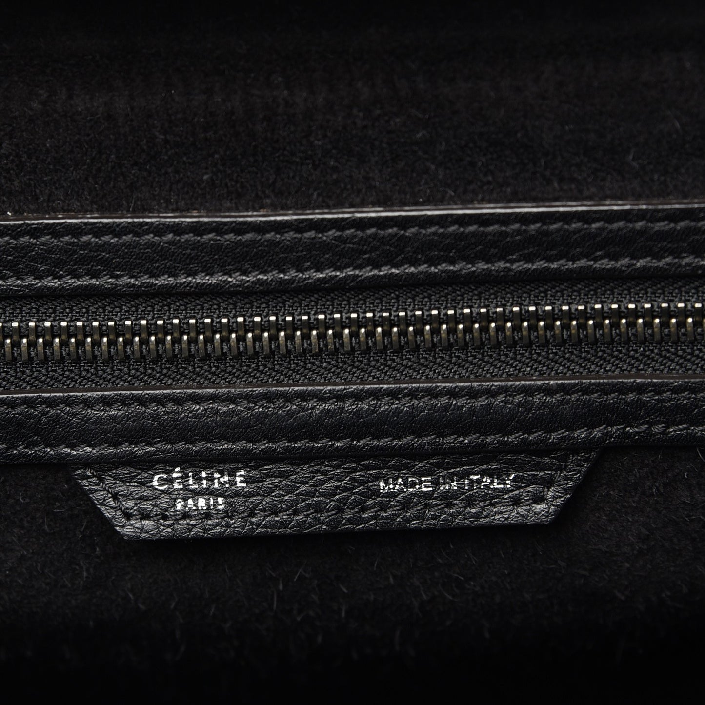 Drummed Calfskin Mini Luggage Black