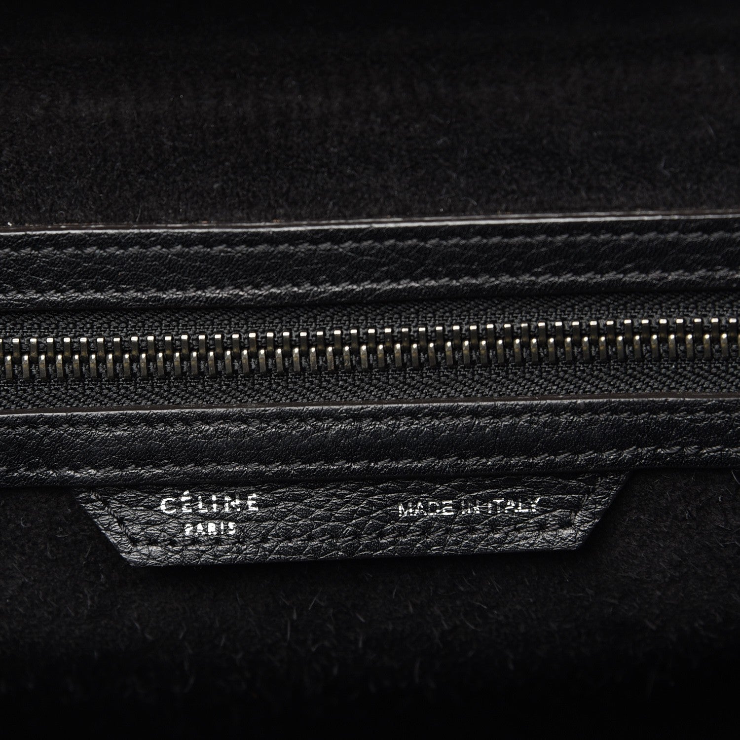 Celine Drummed Calfskin Mini Luggage Black 6 of 9