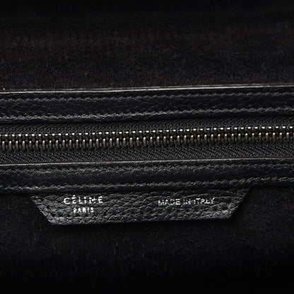Celine Drummed Calfskin Mini Luggage Black 6 of 9