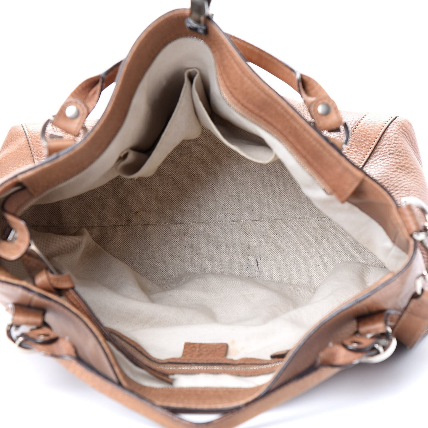 Pebbled Calfskin Medium Miss GG Top Handle Bag Light Cuir