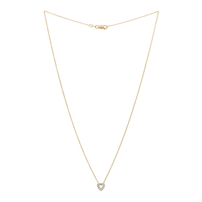 Roberto Coin 18K Yellow Gold Diamond Tiny Treasures Heart Pendant Necklace 2 of 3