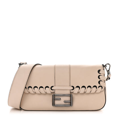 Fendi Vitello Dolce Lace Up Baguette Camelia 1 of 11