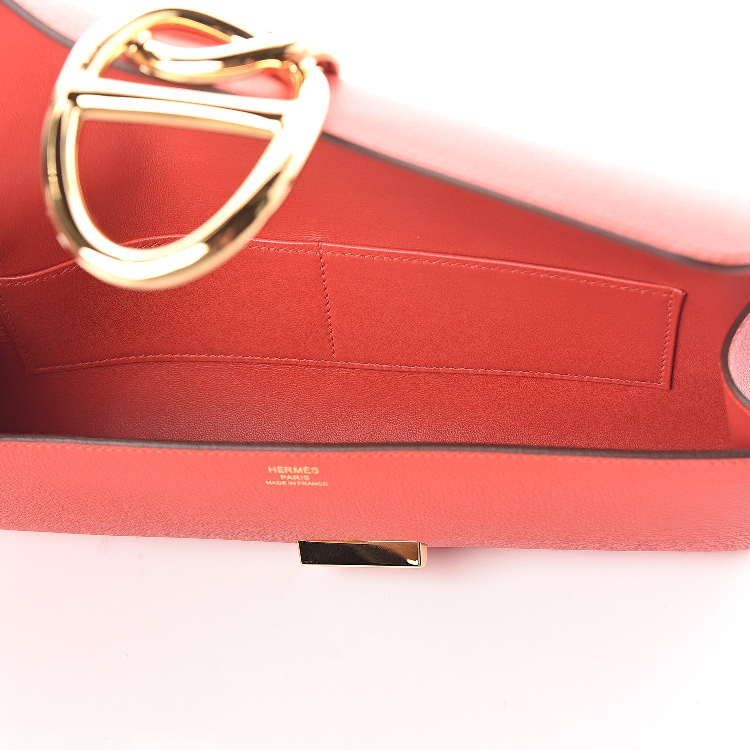 Hermes Evercolor Egee Clutch Rouge Tomate 4 of 6