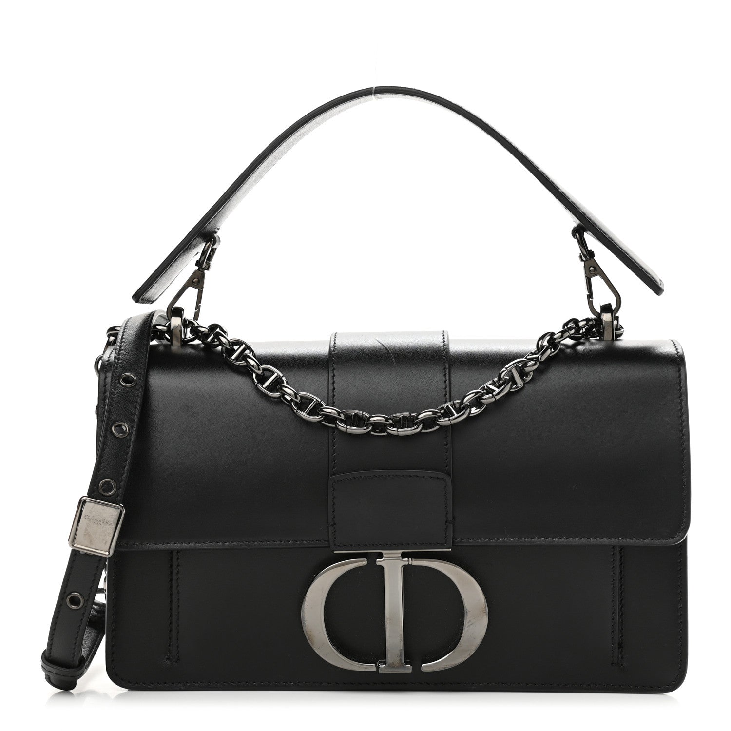 Christian Dior Calfskin 30 Montaigne Chain Flap Bag Black 1 of 11