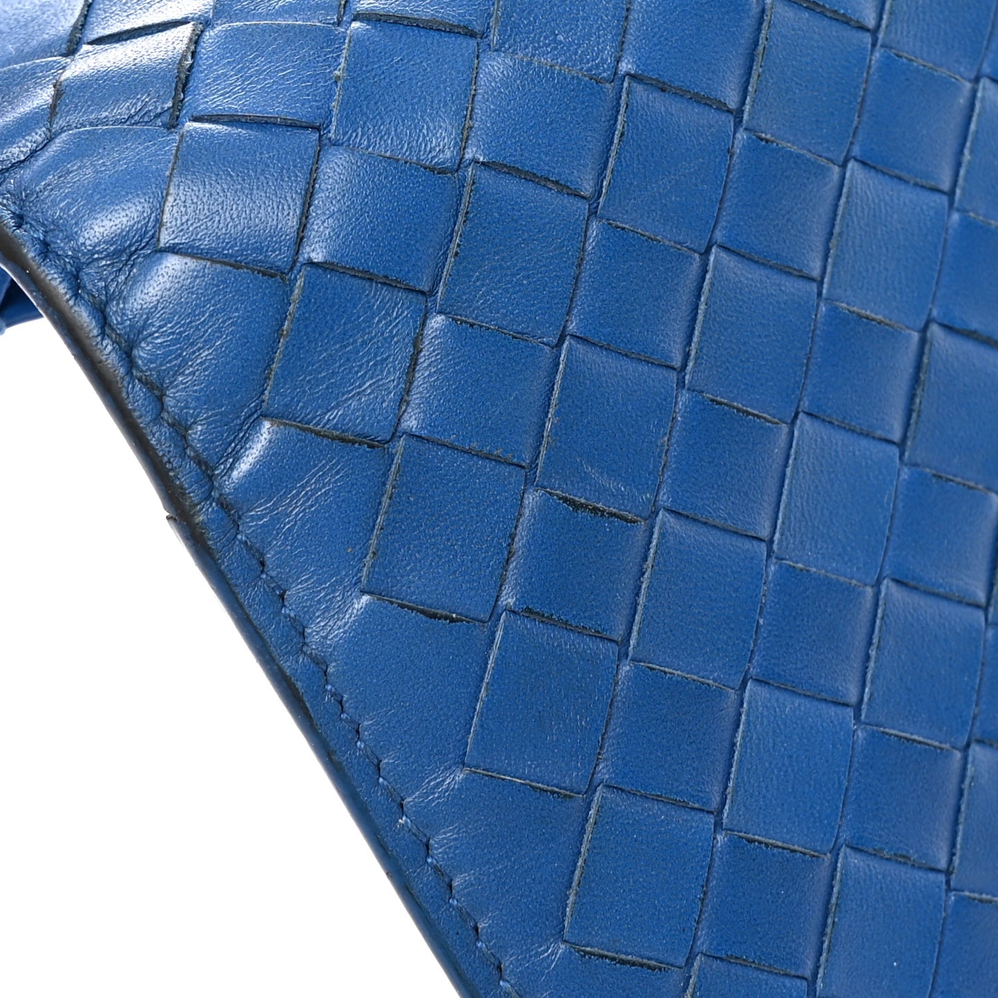 Nappa Intrecciato Continental Flap Wallet Bluette