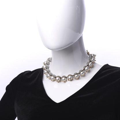 Gucci Spike Embellished Pearl Necklace 2 of 5