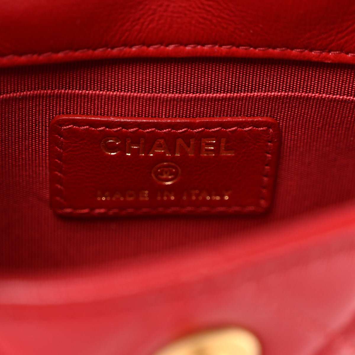 Chanel Shiny Lambskin Quilted Extra Mini Flap Red 6 of 12