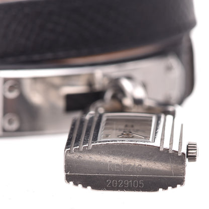 Hermes Stainless Steel Epsom 20mm Kelly Cadena Double Tour Quartz Watch Noir 6 of 6